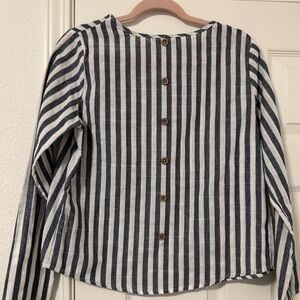 3/ $15 Striped Long Sleeve Top - Medium